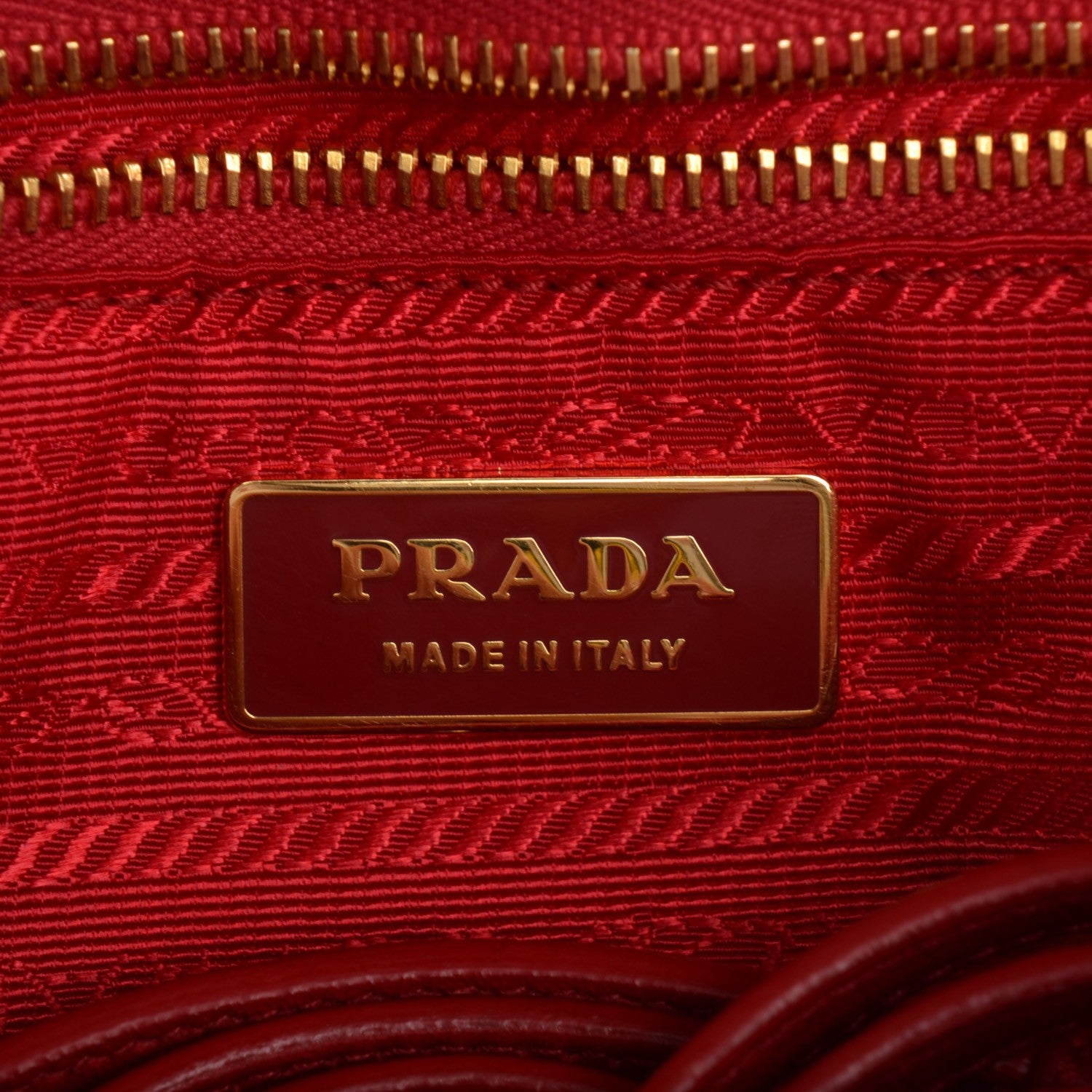 Prada Nappa Dressy Gaufre Flap Bag Rosso 7 of 10