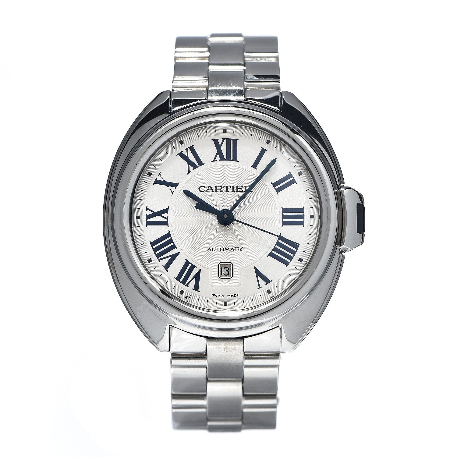 Cartier Stainless Steel 31mm Cle De Automatic Watch 1 of 9