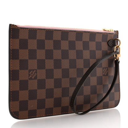 Louis Vuitton Damier Ebene Neverfull MM GM Pochette Rose Ballerine 3 of 8