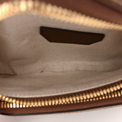 Gucci GG Supreme Monogram Textured Calfskin Retro Interlocking G Belt Bag Beige Ebony Brown Sugar 5 of 10