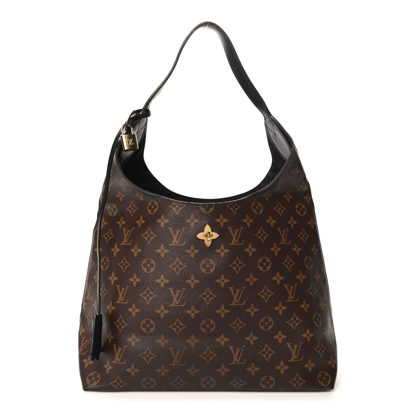 Monogram Flower Hobo Black