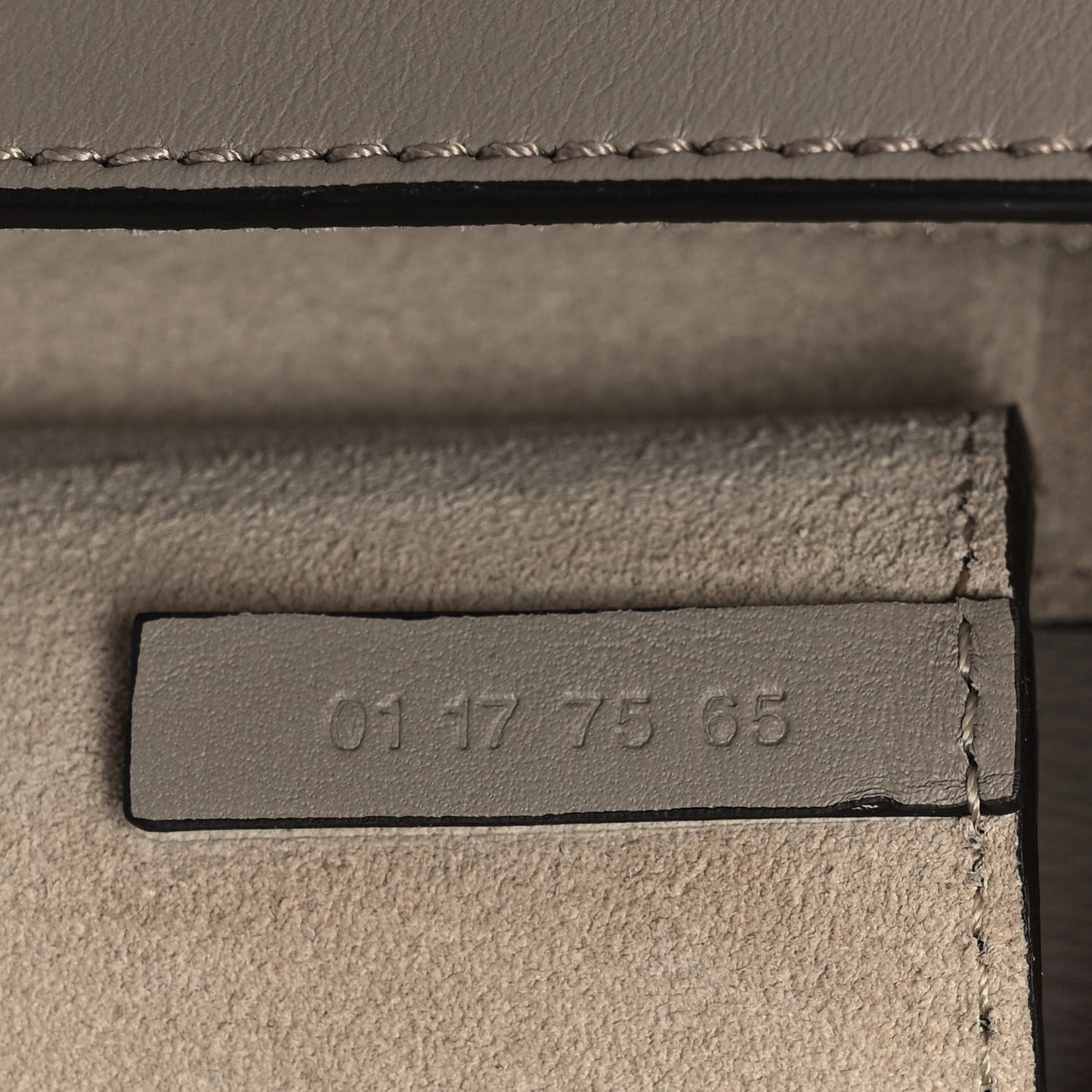 Suede Calfskin Mini Faye Shoulder Bag Motty Grey