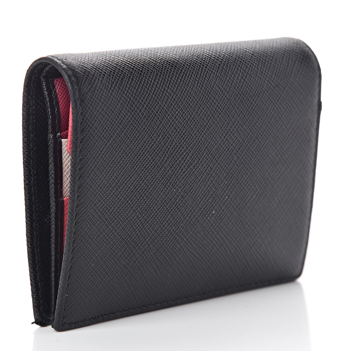 Saffiano Colour Compact Wallet Black Ibisco