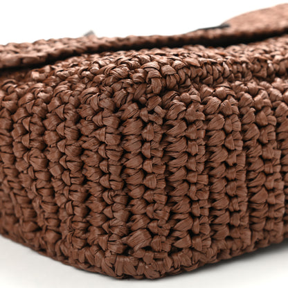Saint Laurent Raffia Calfskin Monogram Medium Niki Chain Satchel New Nut 10 of 11