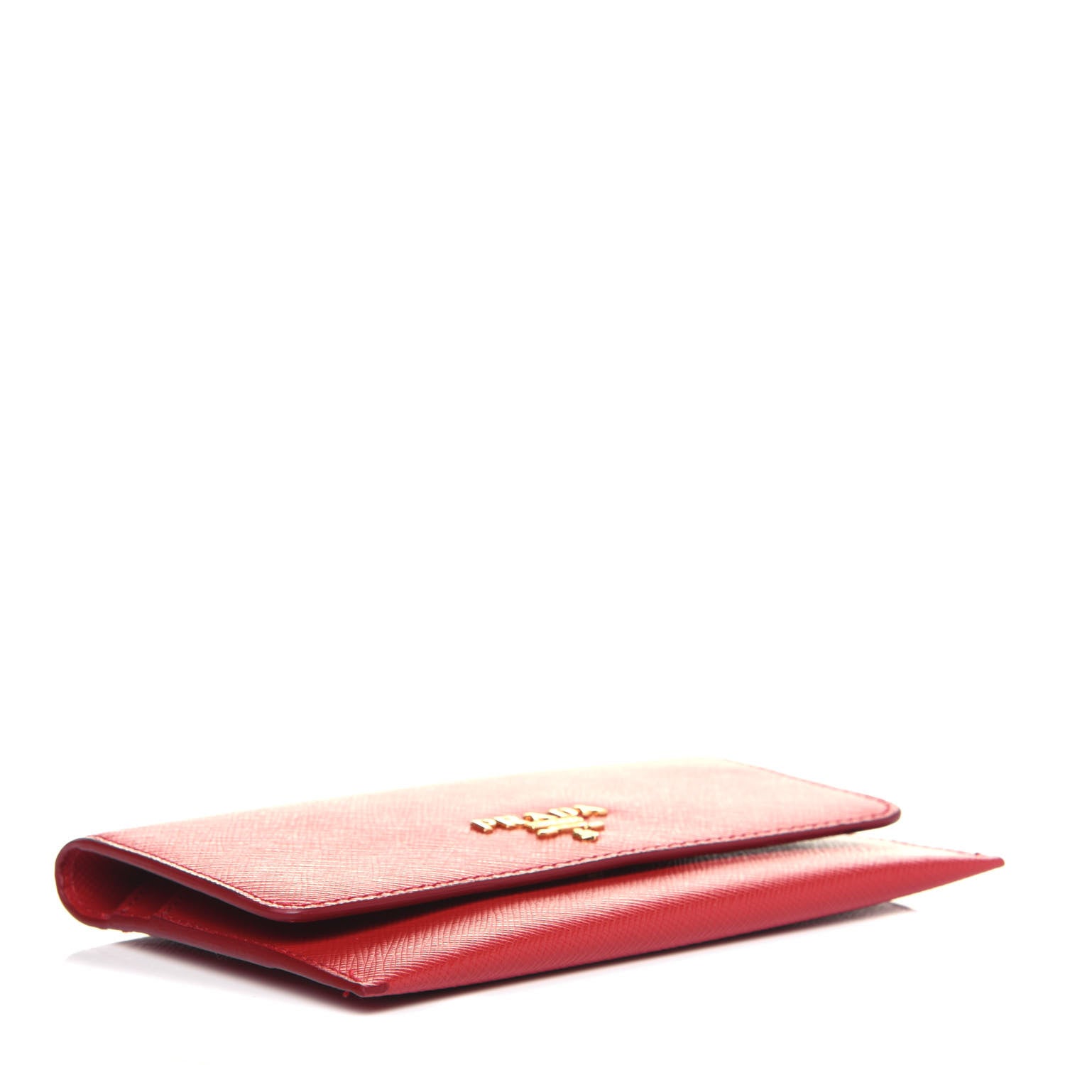 Prada Saffiano Metal Business Card Holder Fuoco 5 of 11