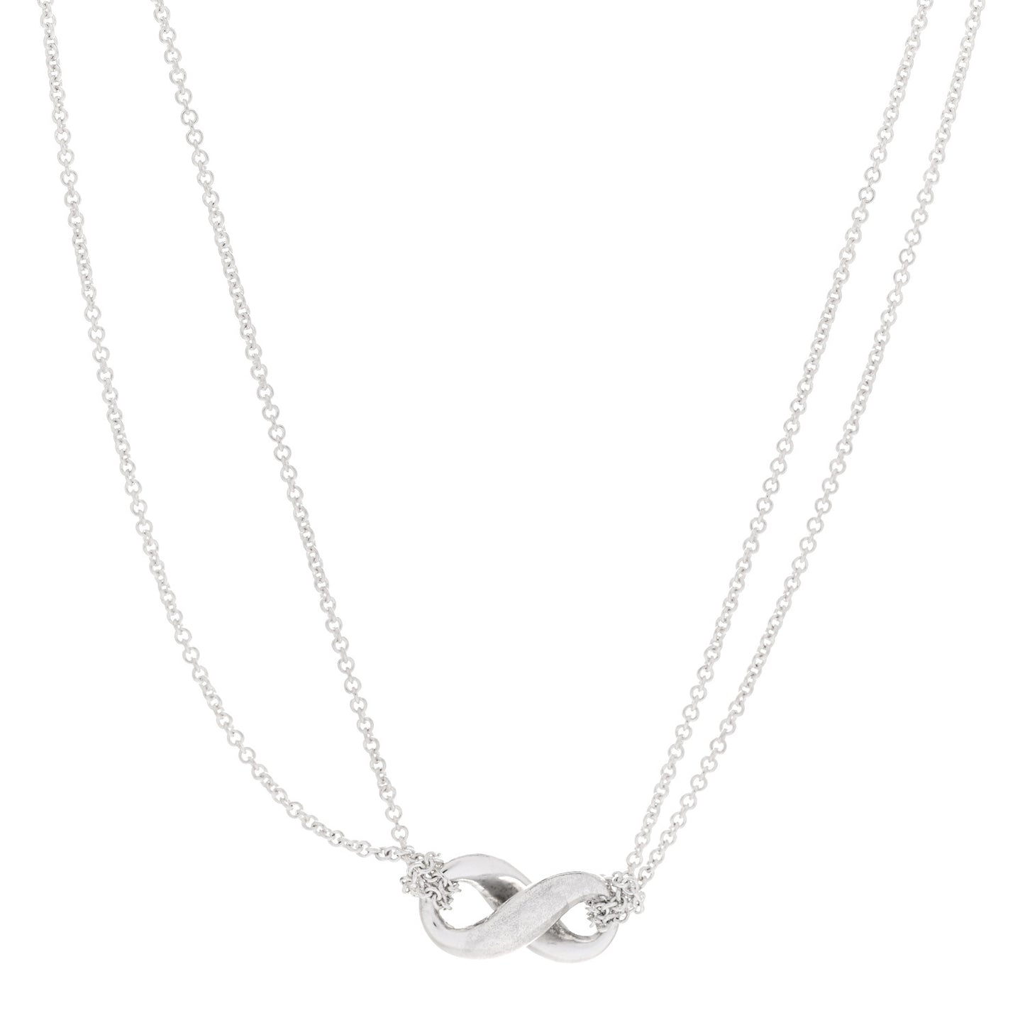 Sterling Silver Figure 8 Pendant Necklace