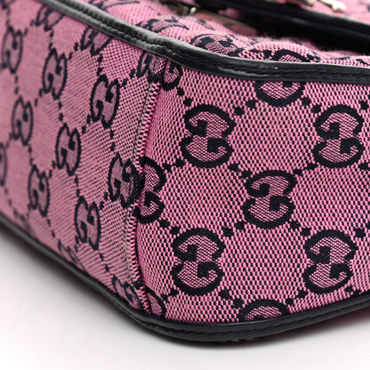 Gucci Monogram Multicolor Matelasse Diagonal Mini GG Marmont Top Handle Shoulder Bag Pink Blue 20 of 23