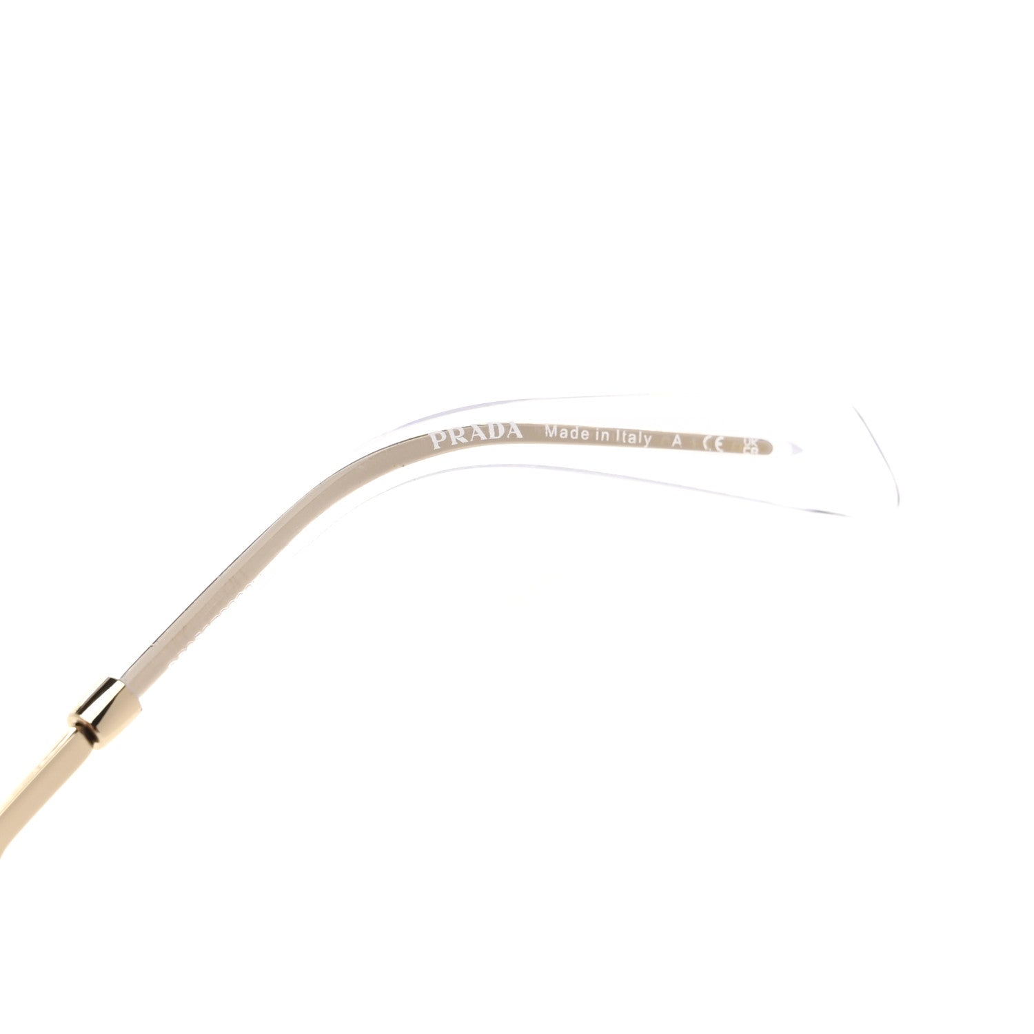 Prada Metal Symbole Triangle Logo Sunglasses SPR A51 Gold Blue 6 of 8
