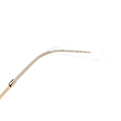 Prada Metal Symbole Triangle Logo Sunglasses SPR A51 Gold Blue 6 of 8