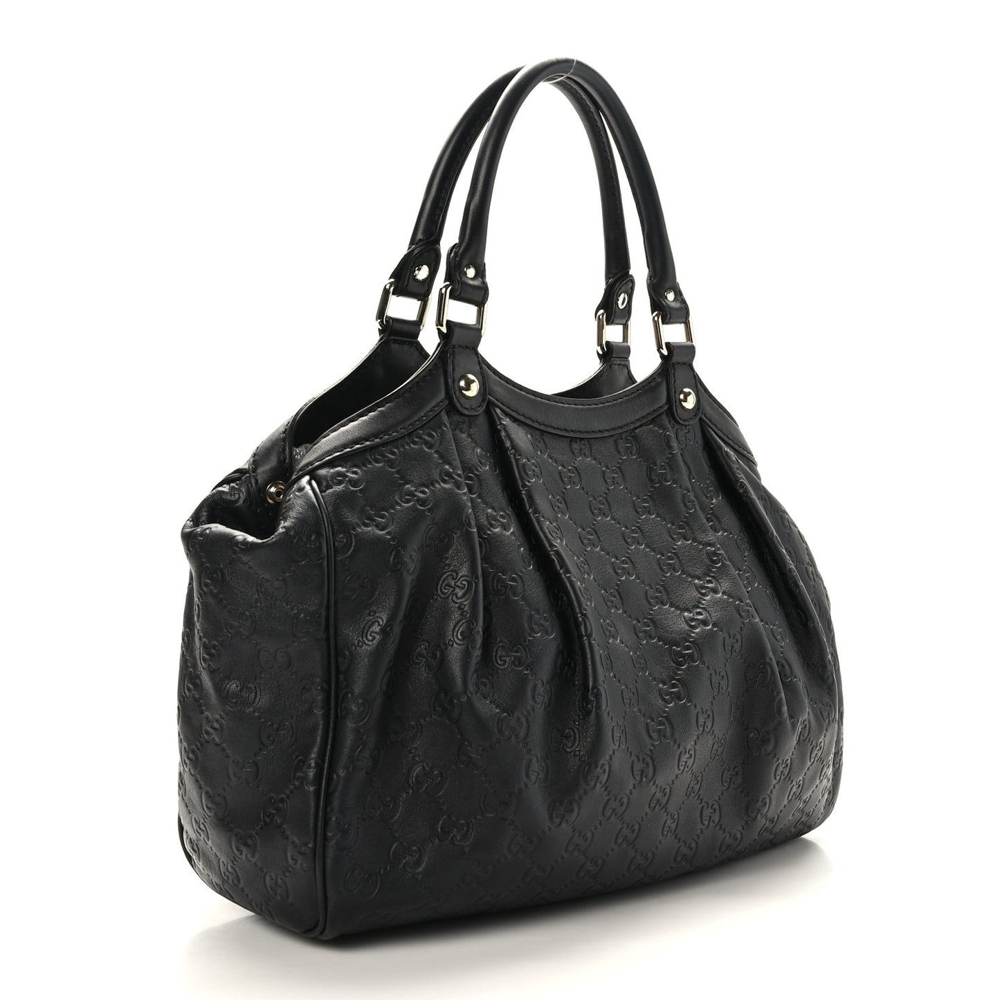 Guccissima Medium Sukey Tote Black