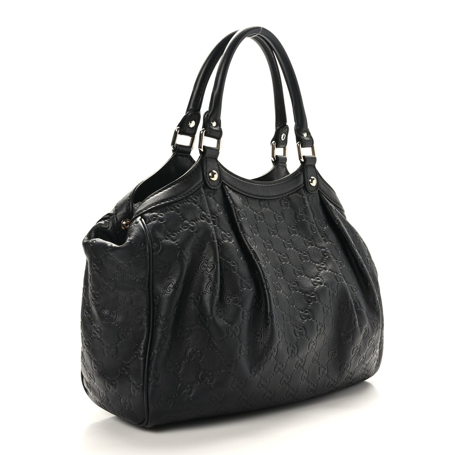 Gucci Guccissima Medium Sukey Tote Black 3 of 10