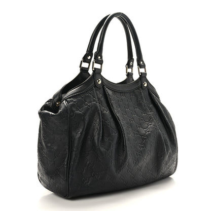 Gucci Guccissima Medium Sukey Tote Black 3 of 10