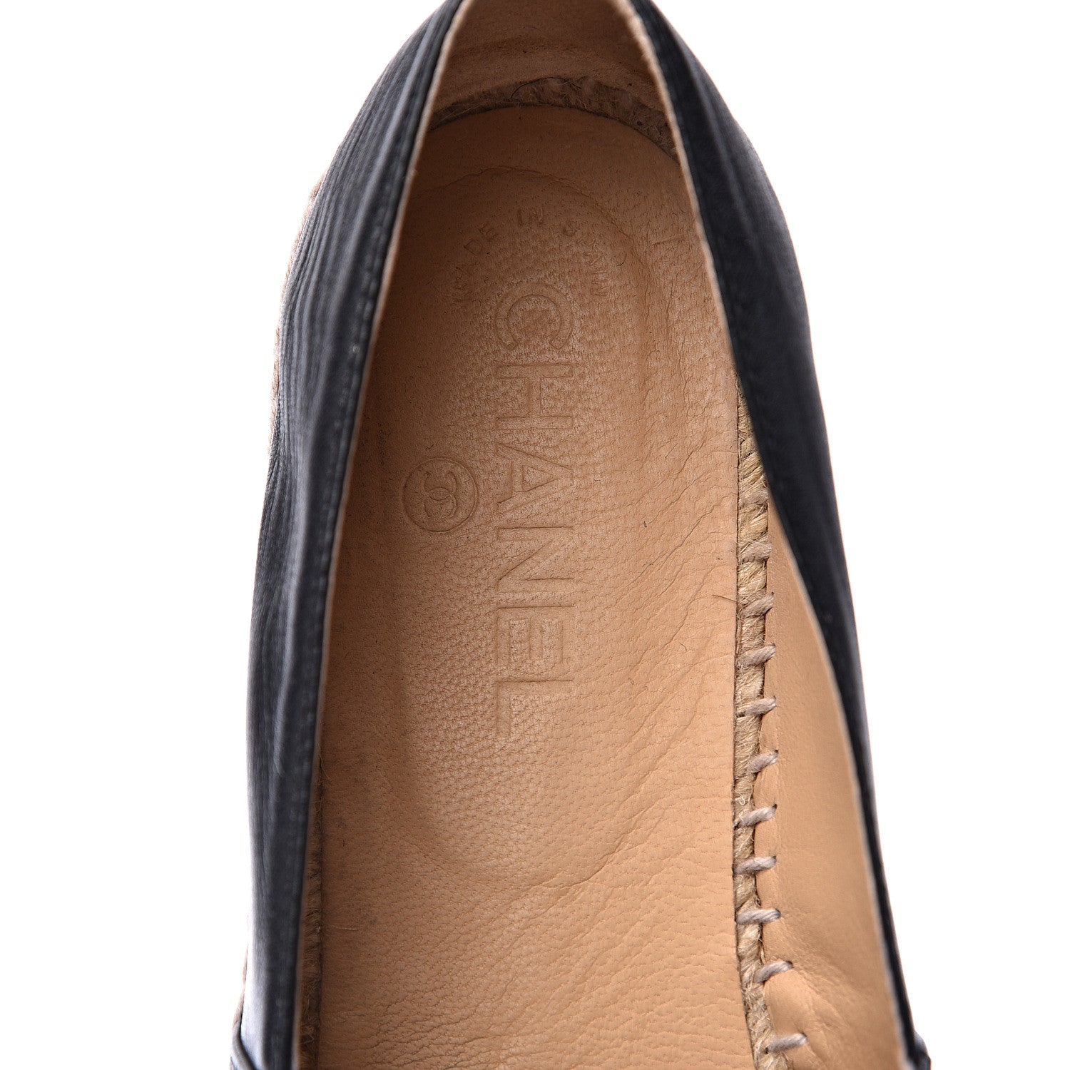 Chanel Lambskin CC Espadrilles 39 Black 6 of 13