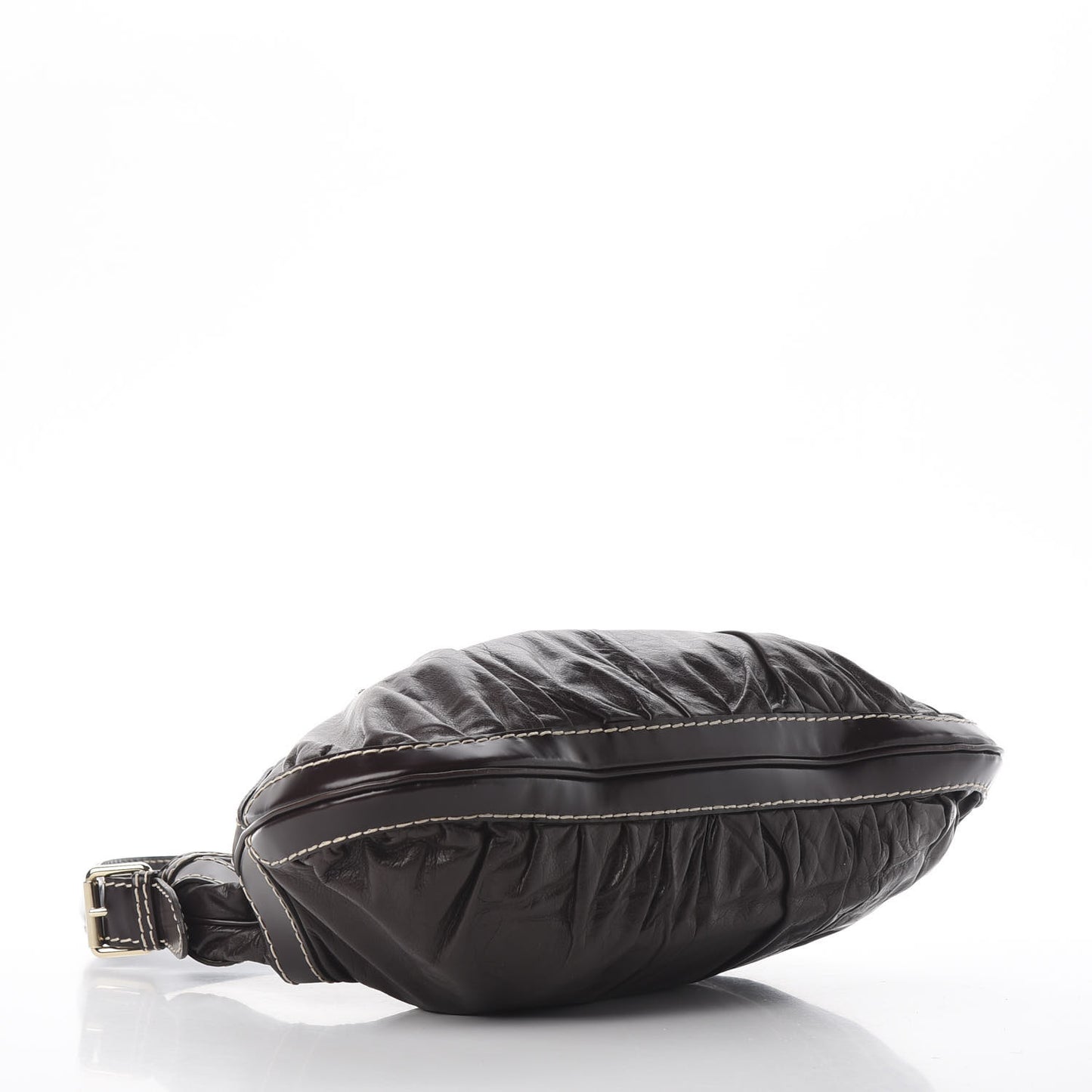Calfskin Queen Bow Hobo Brown