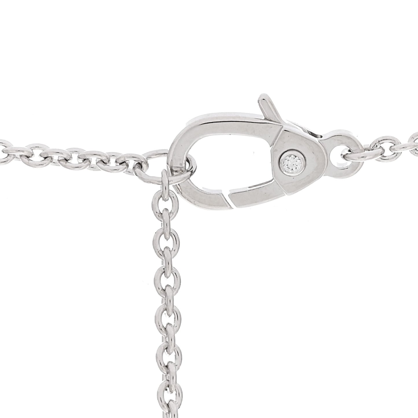 18K White Gold Diamond Coco Crush C Necklace