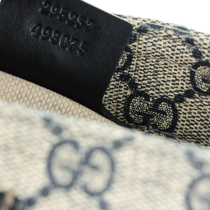 Gucci GG Supreme Monogram Small Flat Side Zip Messenger Bag Beige Blue 7 of 7