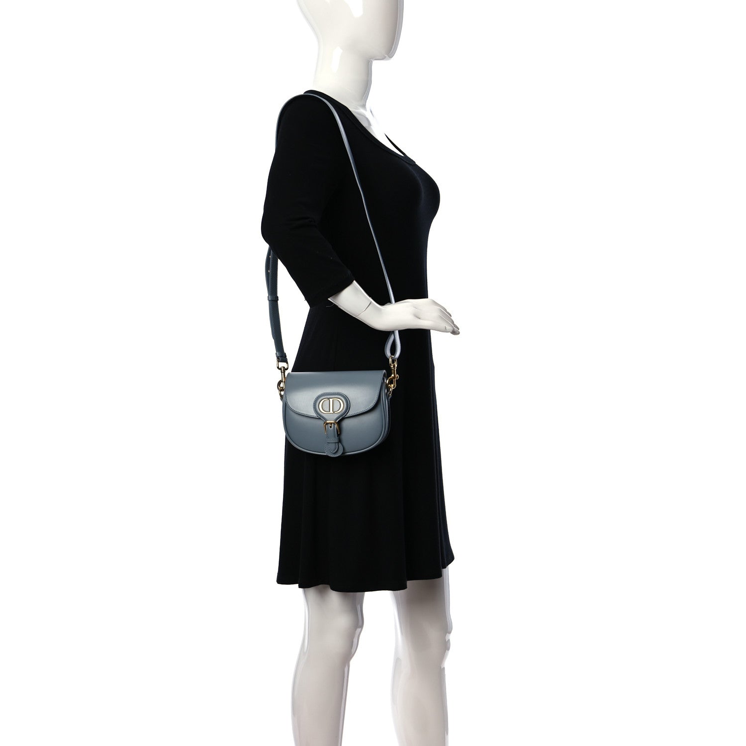 Christian Dior Box Calfskin Small Bobby Bag Cloud Blue 2 of 9