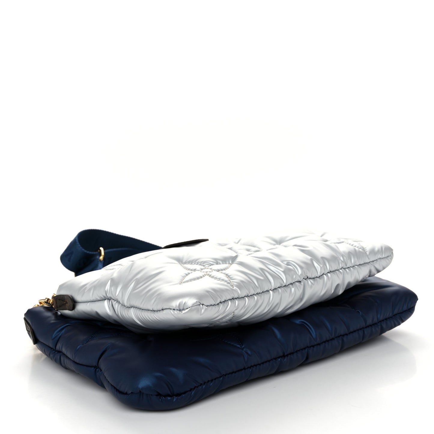 Econyl Monogram Pillow Maxi Multi Pochette Accessories Navy Silver