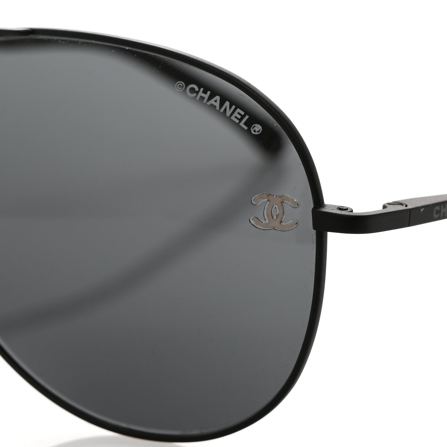 Metal Pilot Aviator CC Sunglasses 4189-T-Q Black
