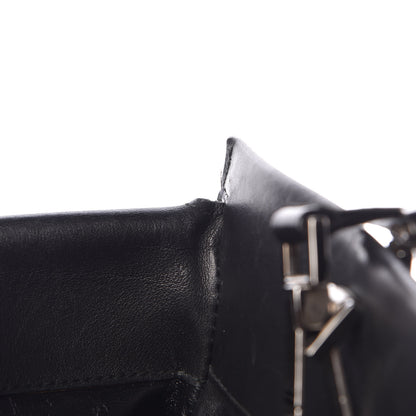 Gucci Calfskin Bamboo Top Handle Bag Black 18 of 29