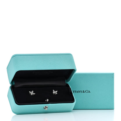 Tiffany Platinum Diamond .64ct Small Victoria Earrings 5 of 5