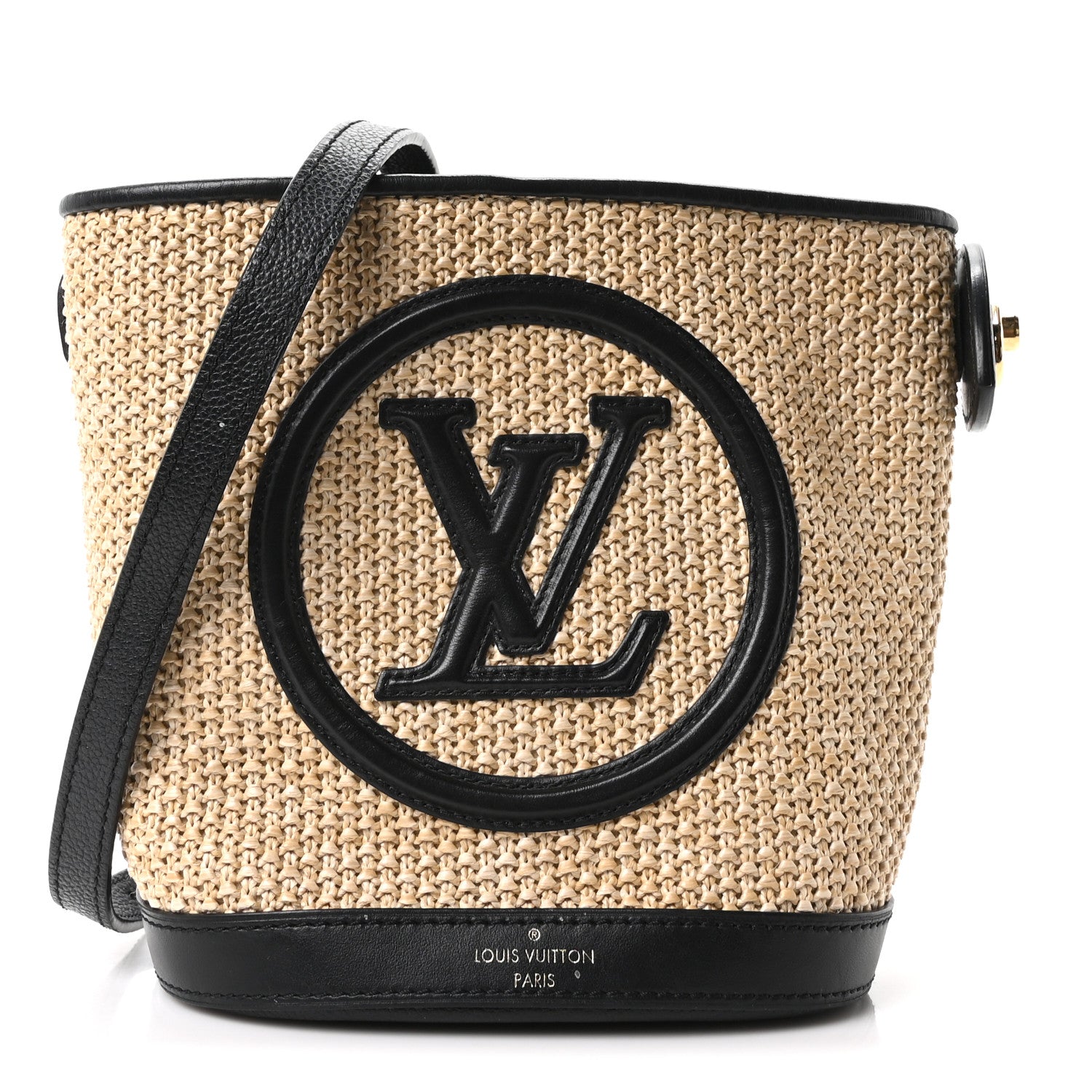 Louis Vuitton Raffia Petit Bucket Black 1 of 12