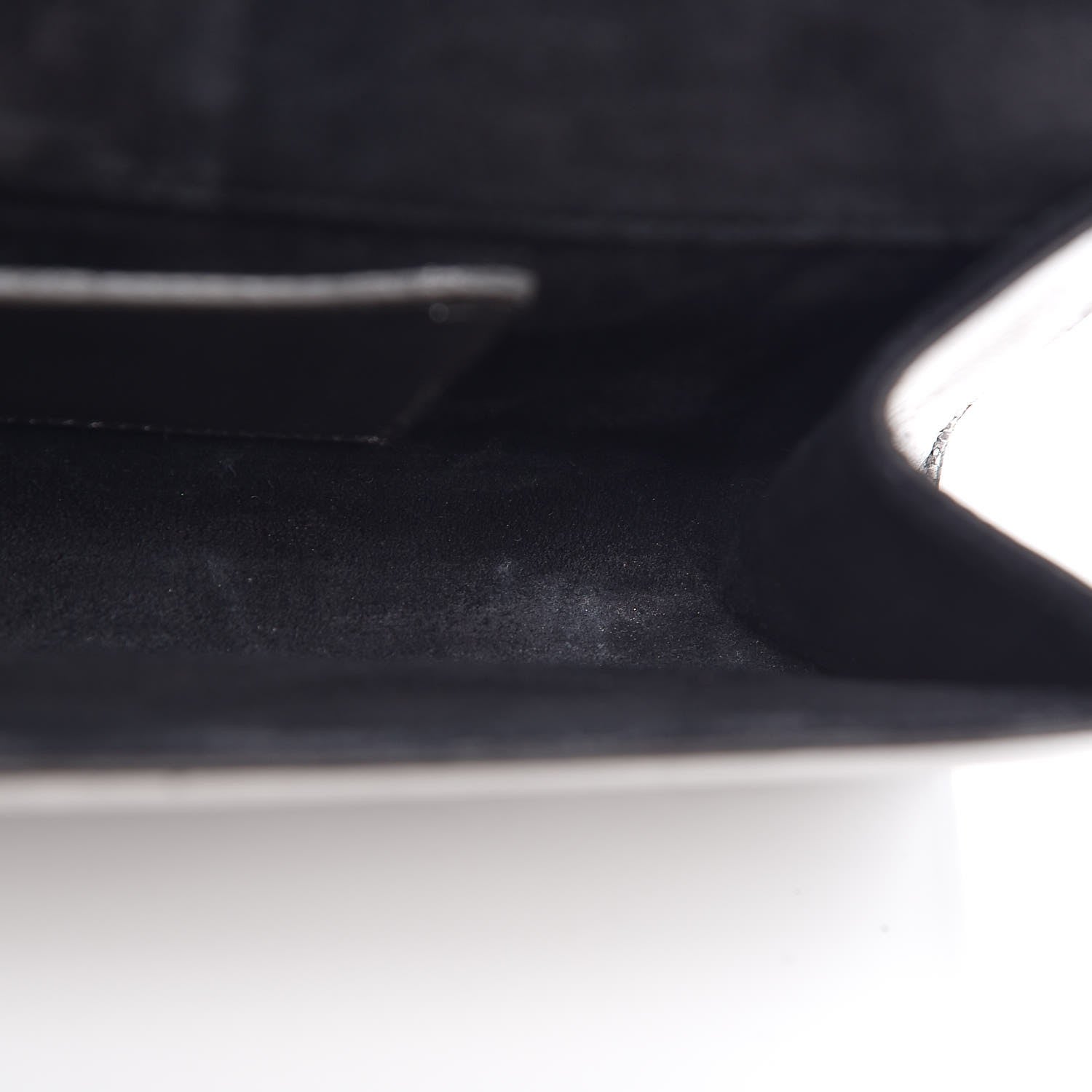 Saint Laurent Metallic Calfskin Lizard Printed Lutetia Flap Clutch Silver 9 of 9