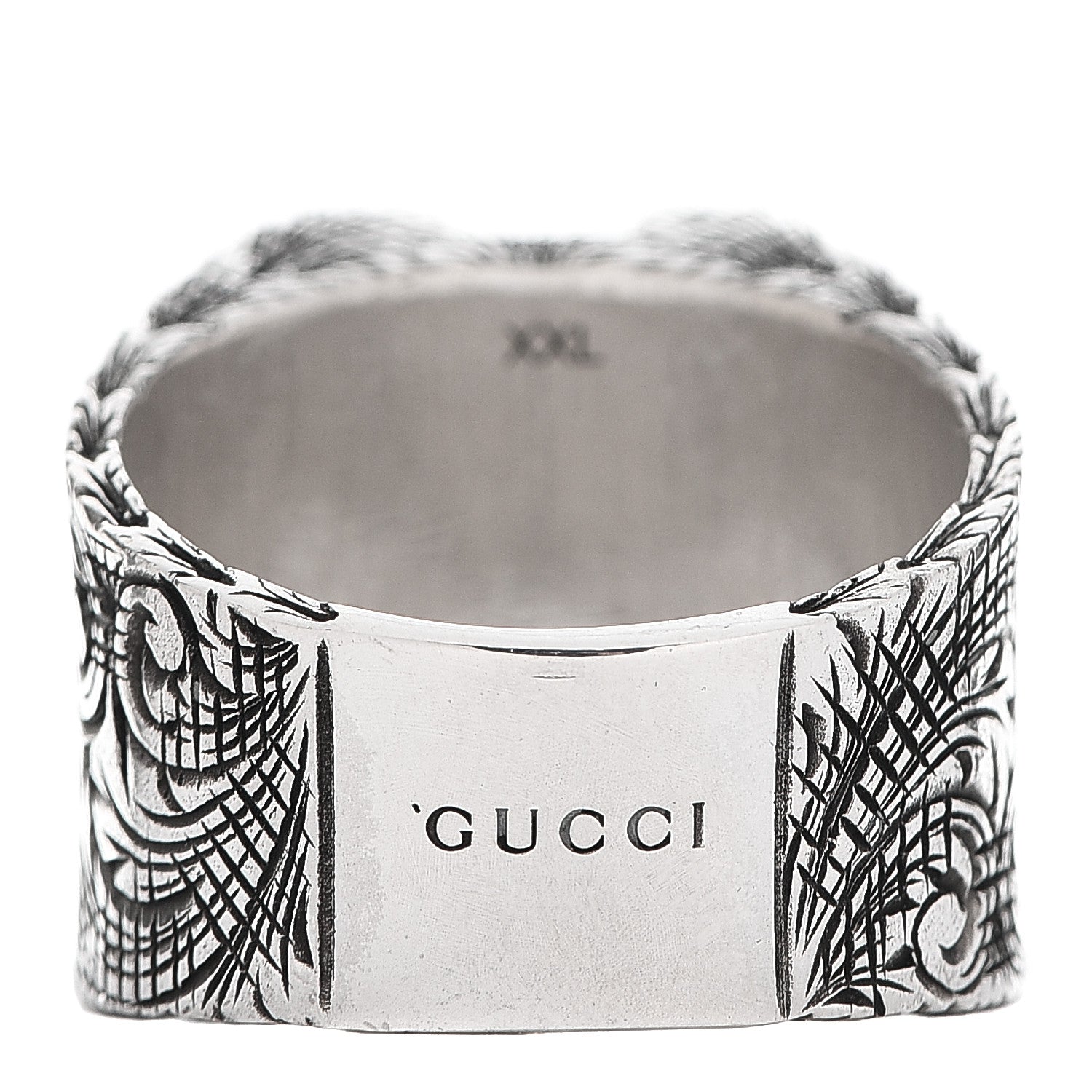 Gucci Sterling Silver Letter X Ring 66 11.5 4 of 9