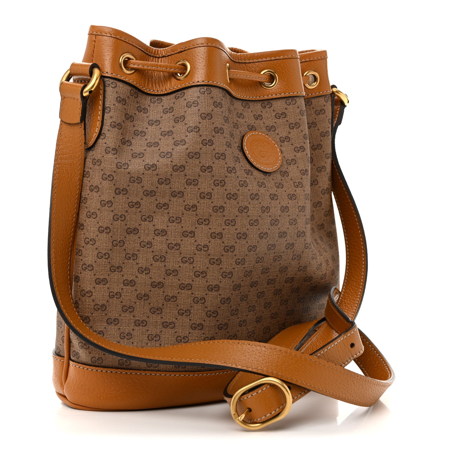 Gucci X DISNEY Mini Vintage GG Supreme Monogram Bucket Bag Beige Vintage Sun Oil 3 of 13
