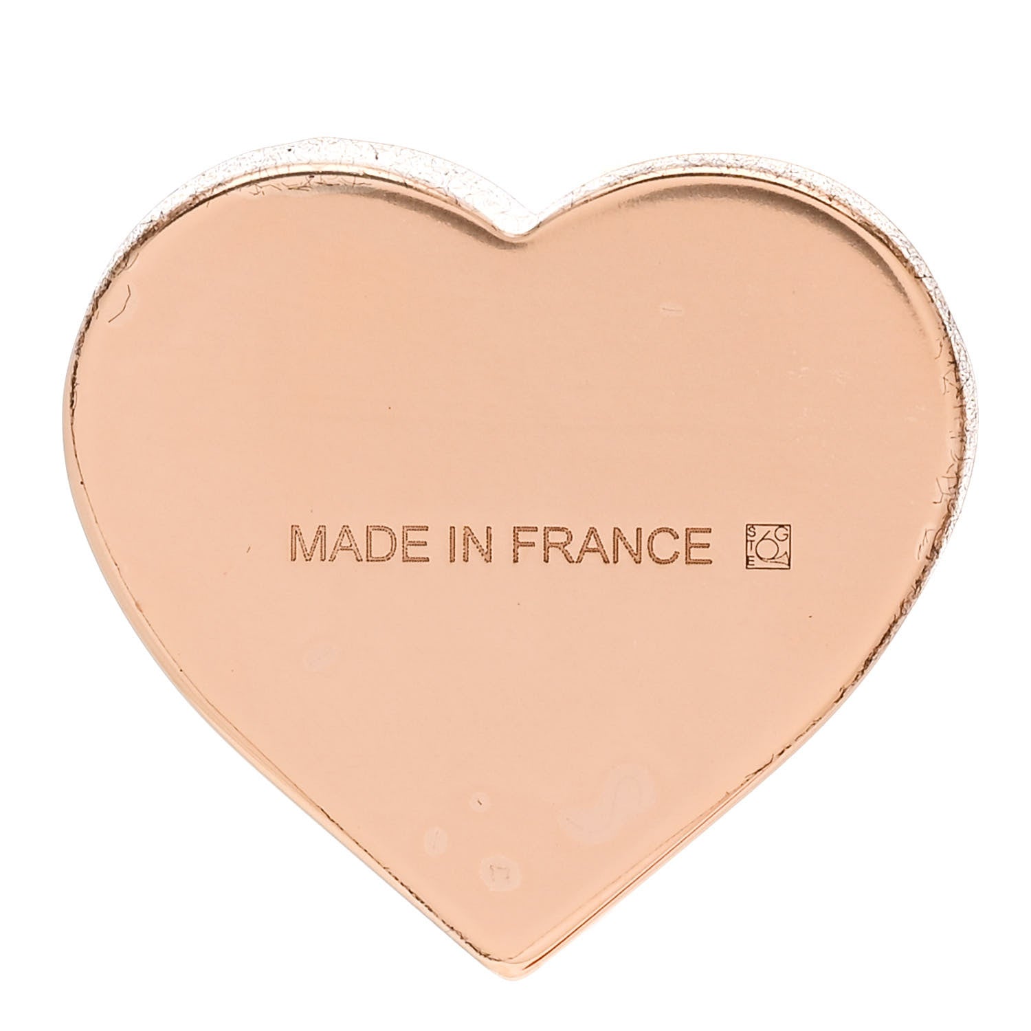 Hermes Rose Gold Plated Brass Mini Coeur Twilly Scarf Ring 3 of 5