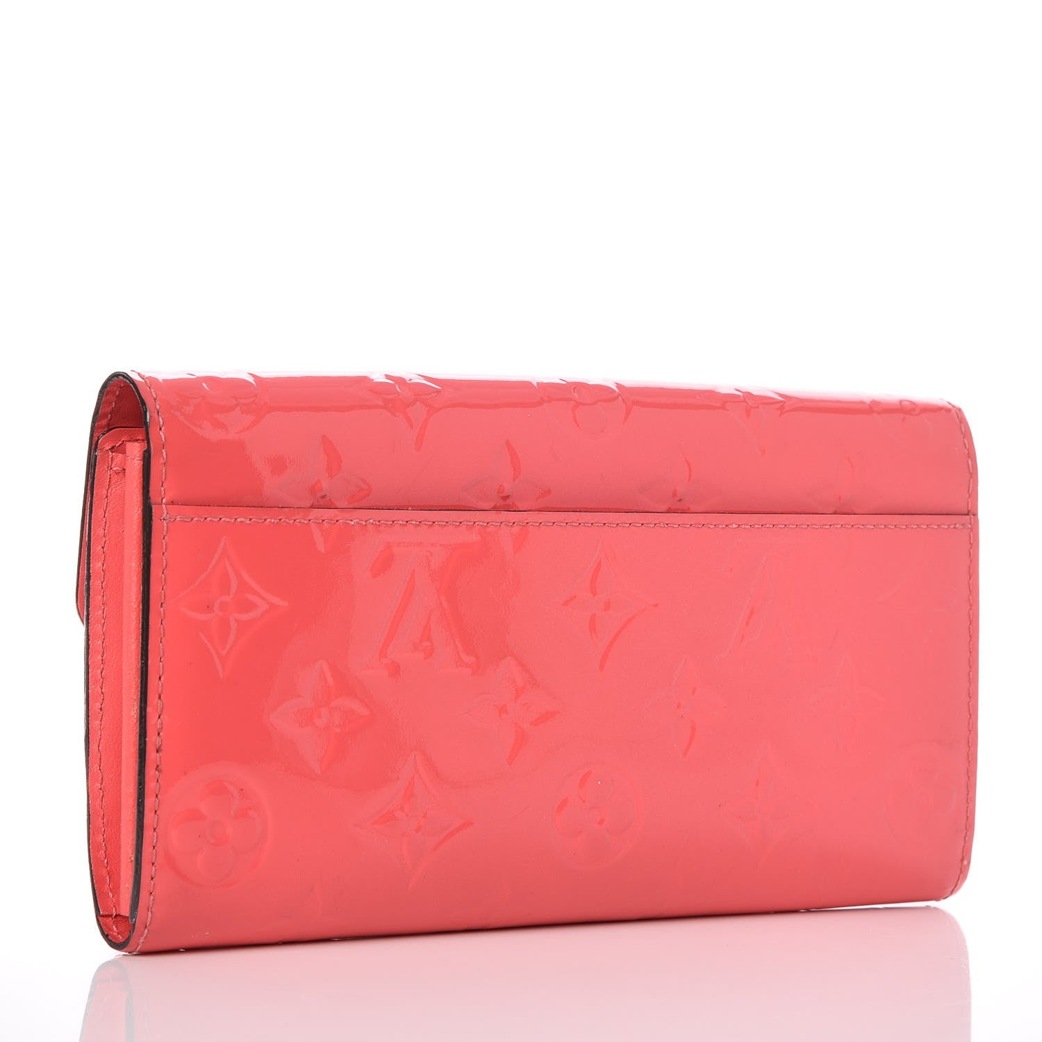 Louis Vuitton Vernis Sarah Wallet NM Rose Litchi 3 of 9