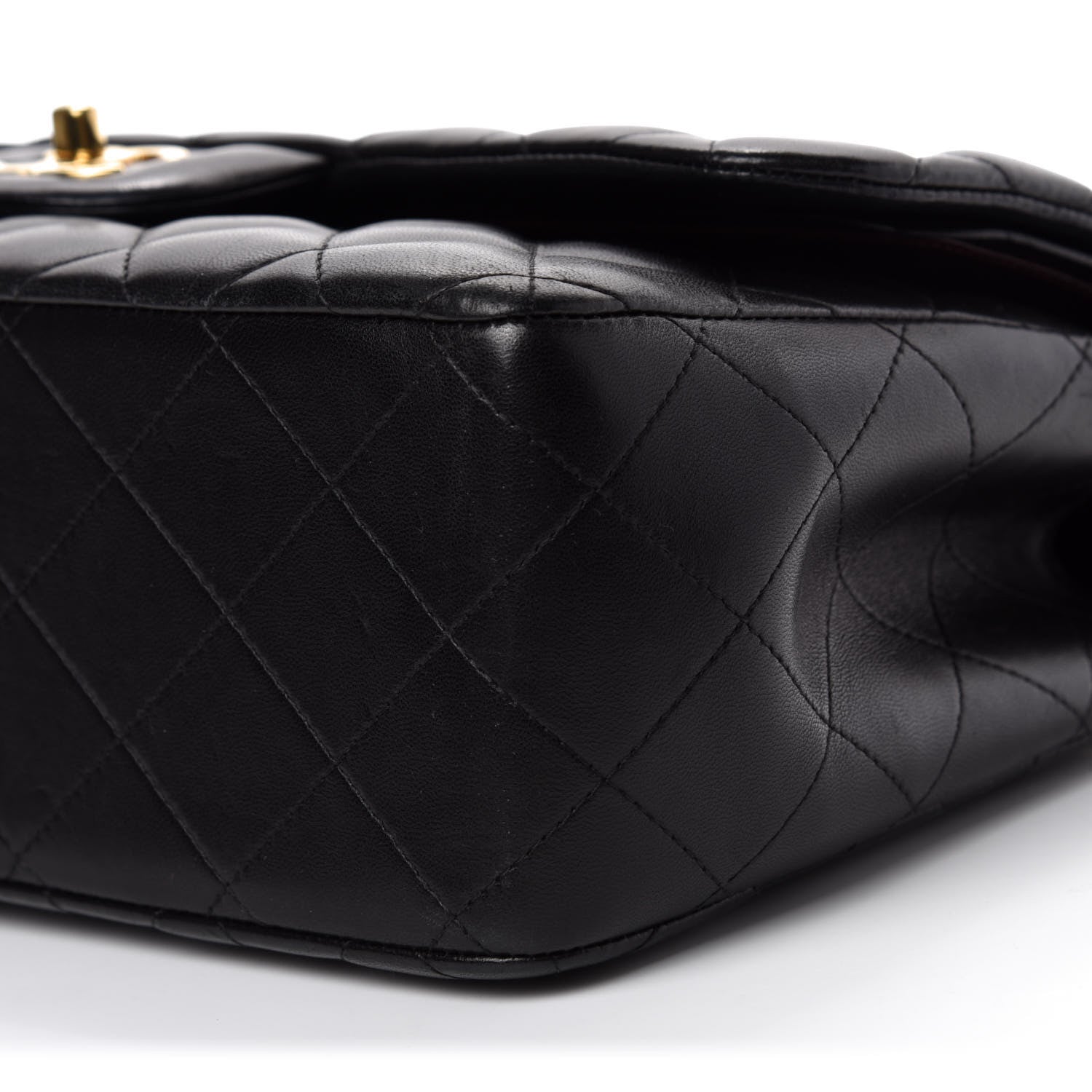 Chanel Lambskin Quilted Jumbo Double Flap Black 8 of 14