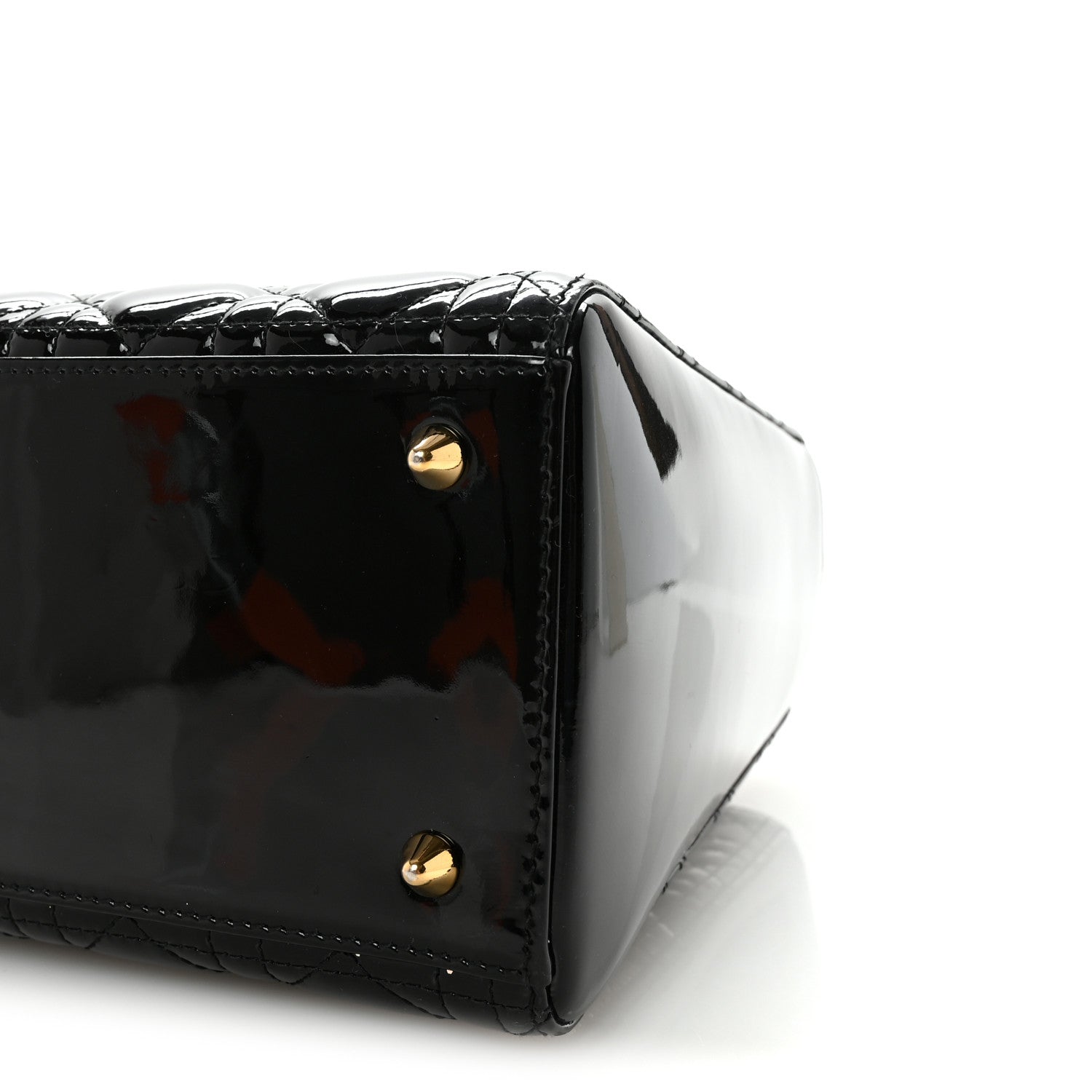 Christian Dior Patent Cannage Medium Lady Dior Black 1863632