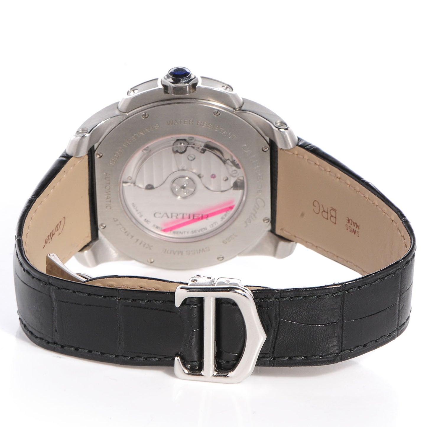 Stainless Steel Alligator 42mm Calibre de Cartier Automatic Watch