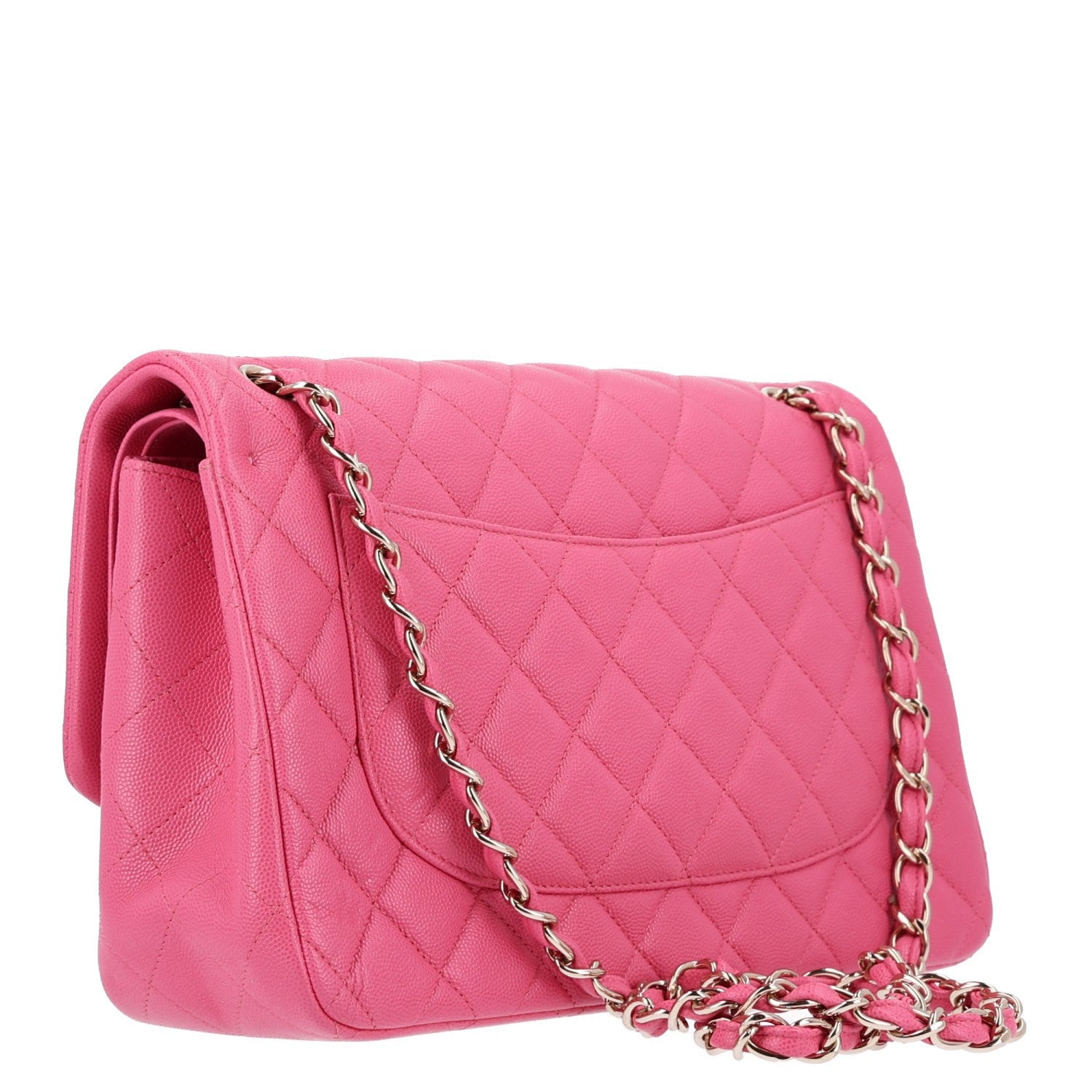 Chanel Caviar Quilted Jumbo Double Flap Pink 3 of 11