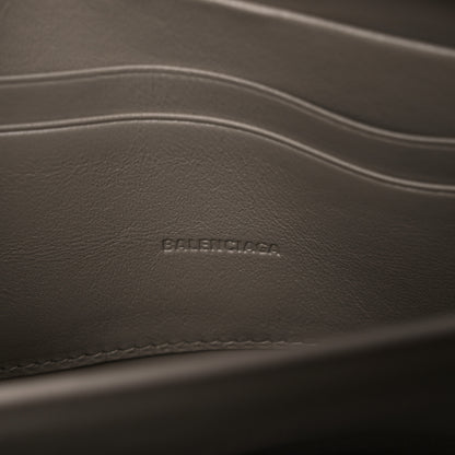 Balenciaga Grained Calfskin Neo Classic Aged Silver Multipouch with Strap Taupe 6 of 9