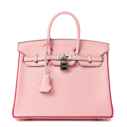 Hermes Chevre Mysore Horseshoe Birkin 25 Rose Sakura Rose Tyrien 1 of 35