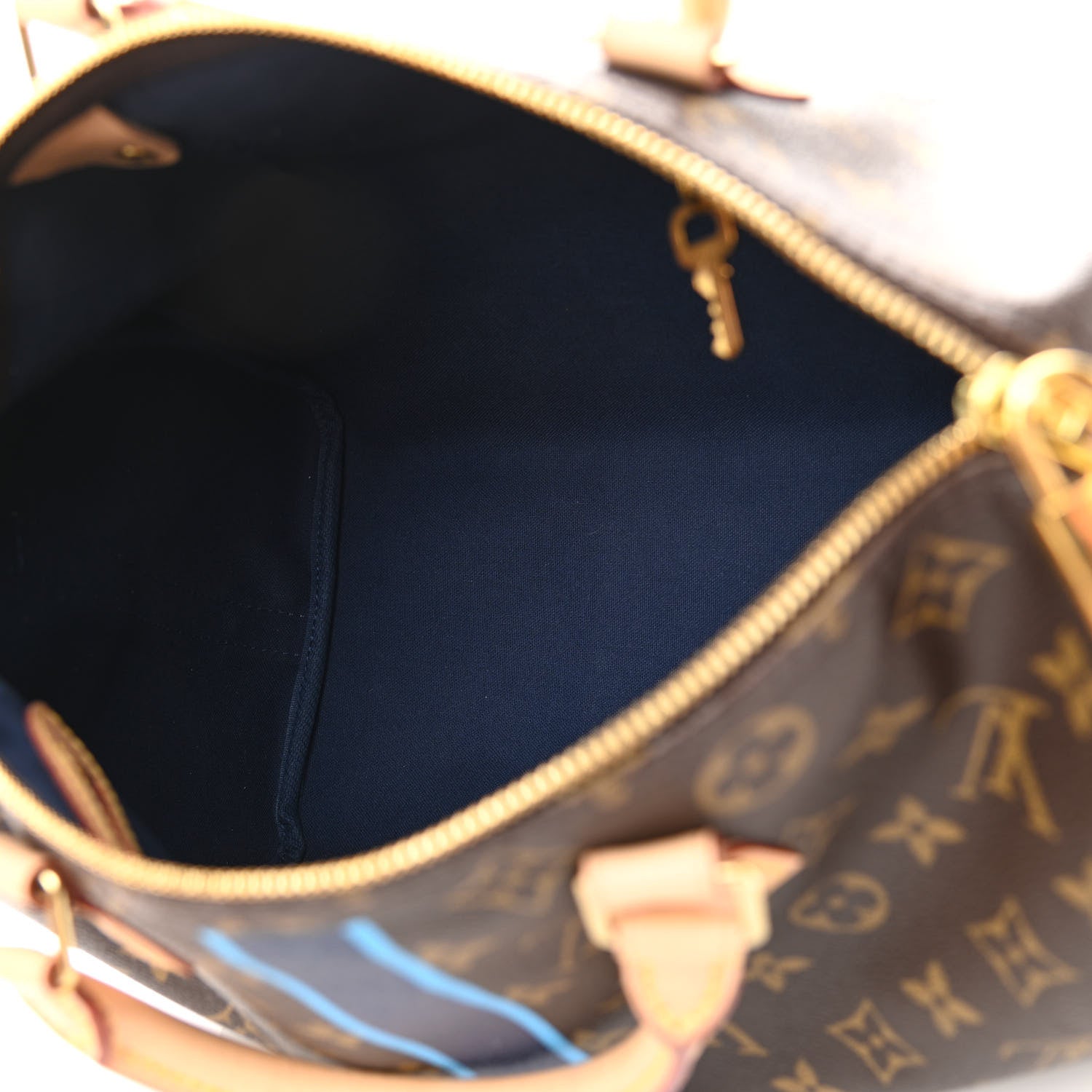 Louis Vuitton Monogram My LV Heritage Speedy Bandouliere 30 Marine Blue Clair 5 of 9
