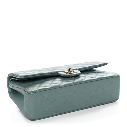 Chanel Caviar Quilted Medium Double Flap Green 3 of 15