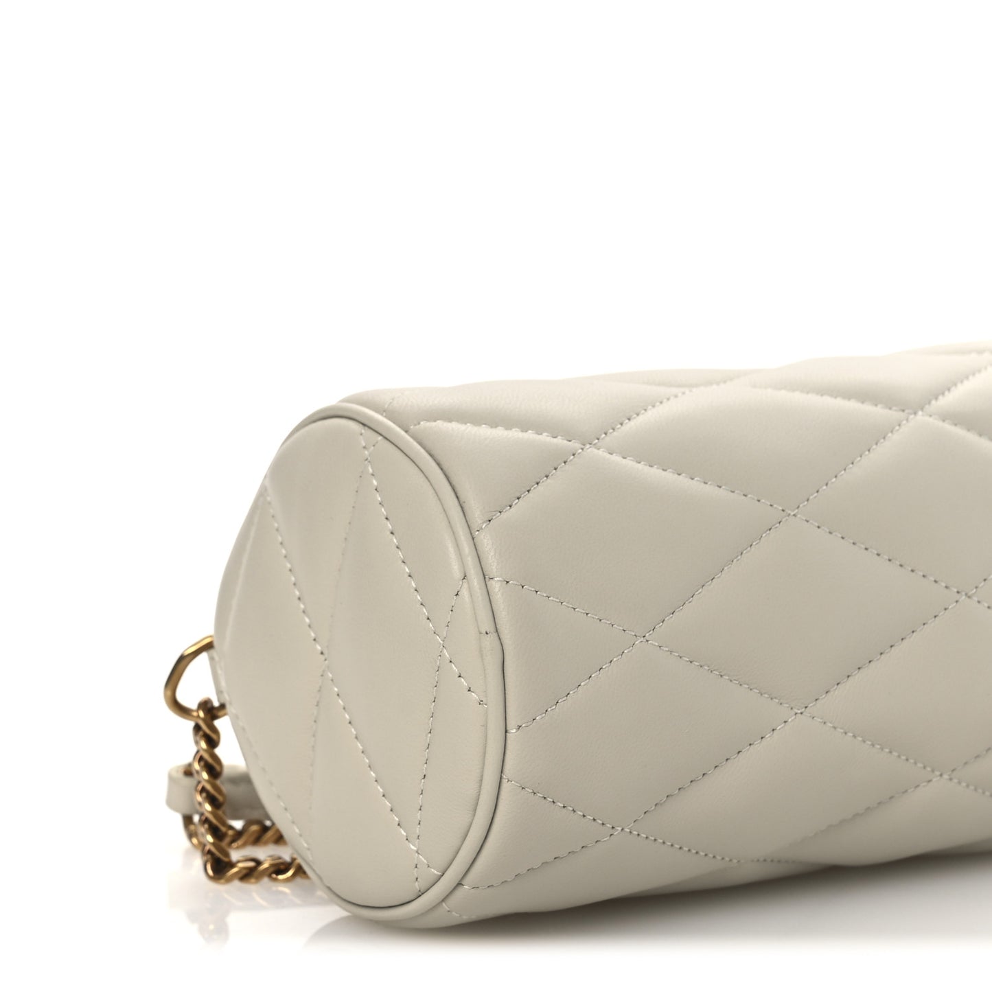 Lambskin Monogram Mini Sade Tube Bag Crema Soft