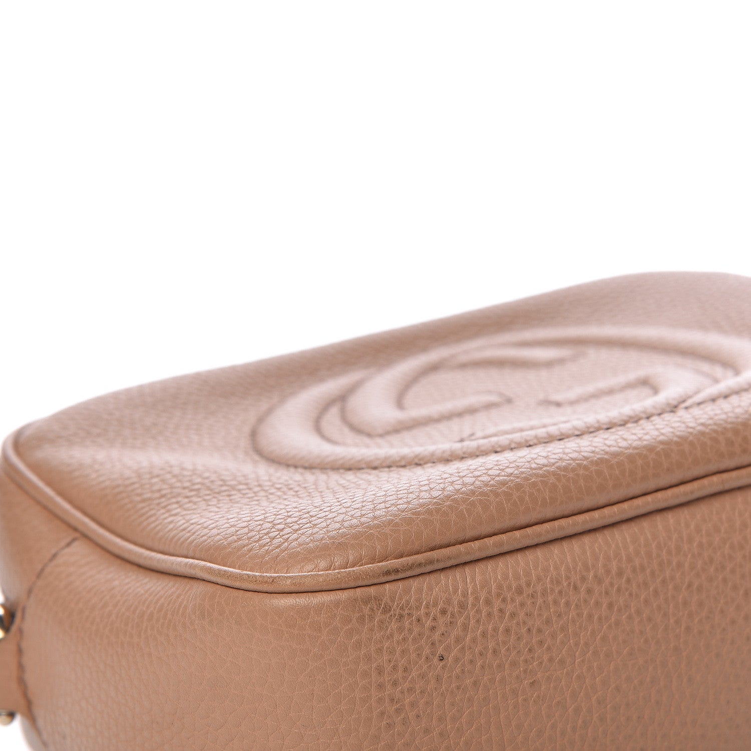 Gucci Pebbled Calfskin Small Soho Disco Bag Camelia 9 of 19