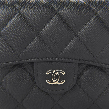 Chanel Caviar Quilted Compact Flap Wallet Black 10 of 11
