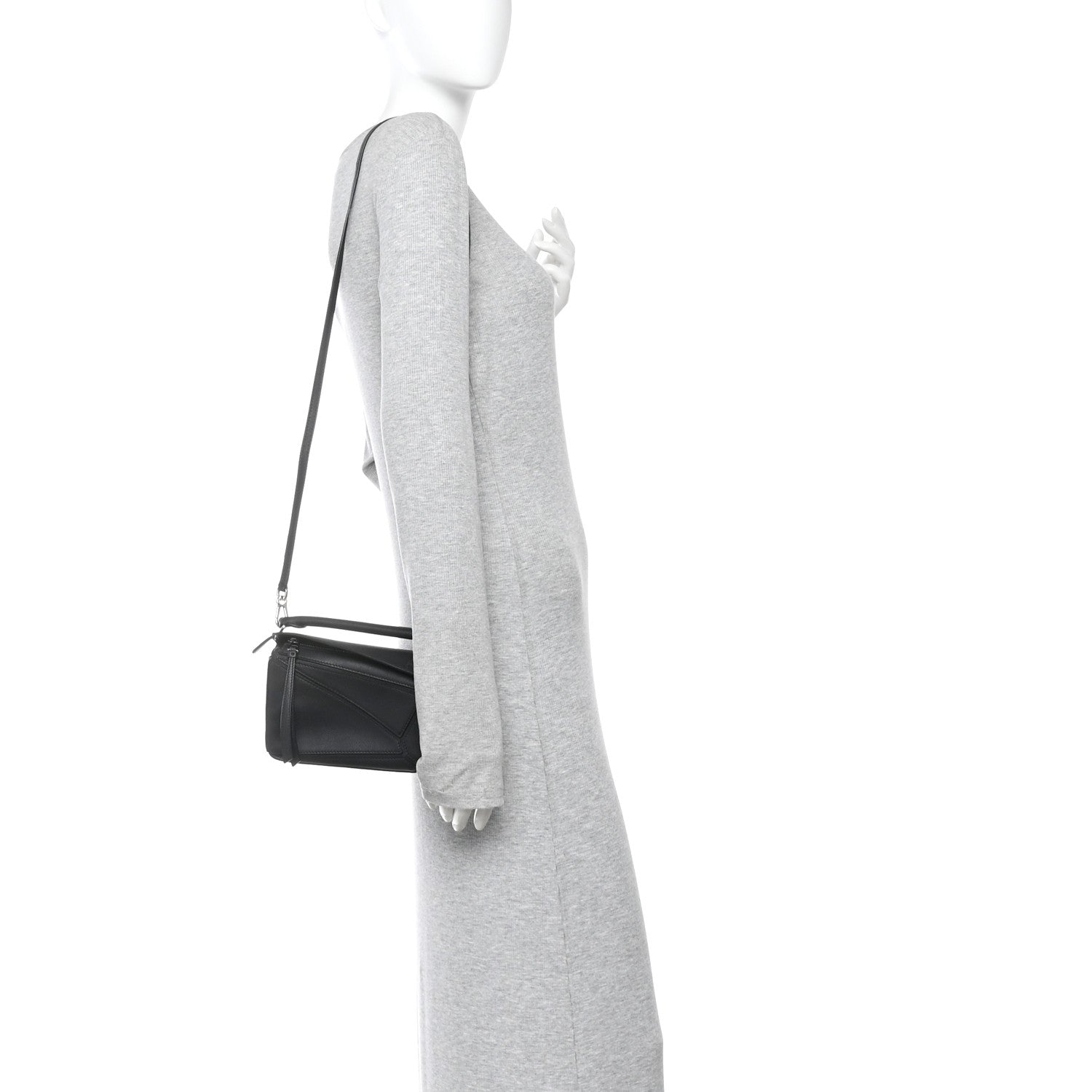 Loewe Calfskin Mini Puzzle Bag Black 2 of 9