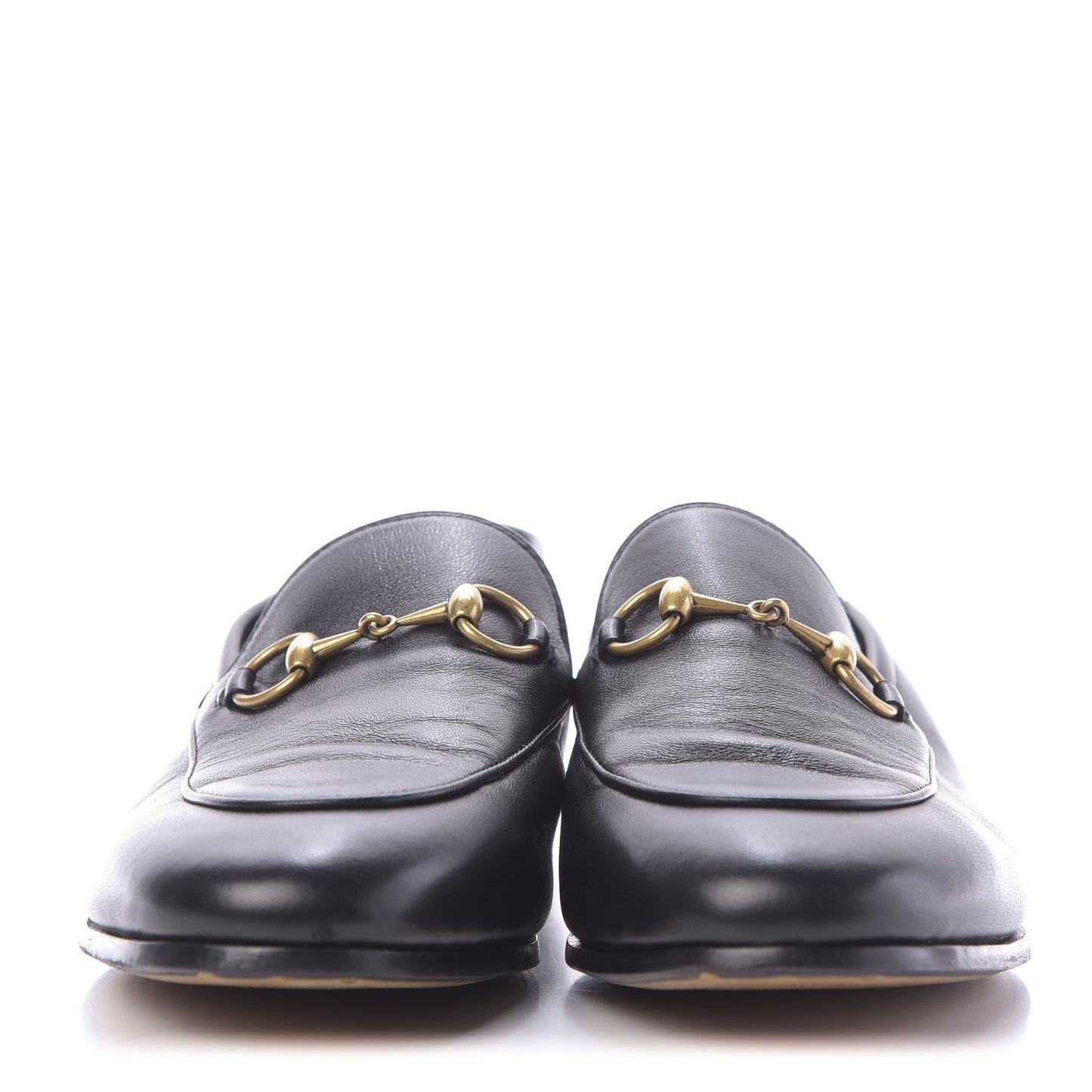 Lambskin Womens Brixton Horsebit Loafers 37 Black