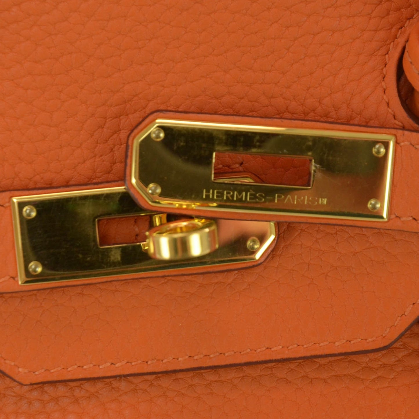 Taurillon Clemence Birkin 35 Orange