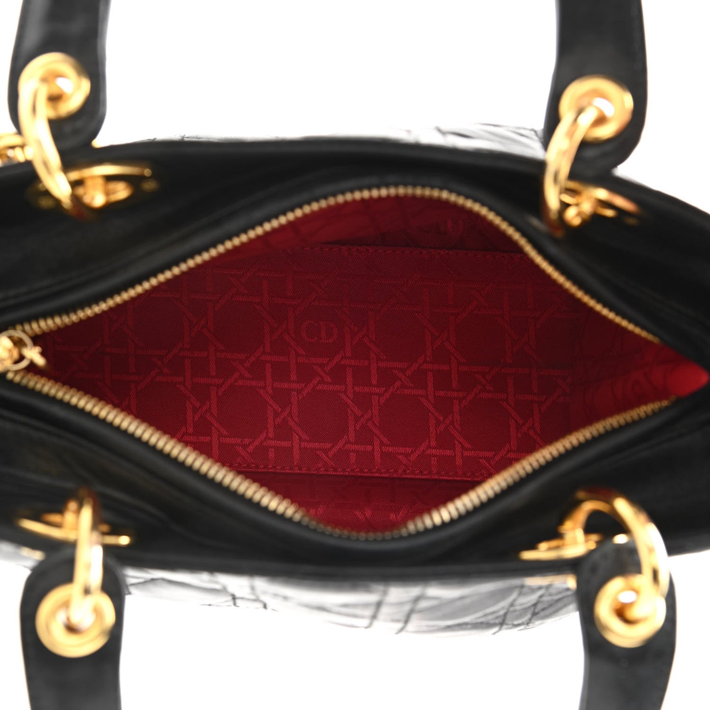 Lambskin Cannage Medium Lady Dior Black