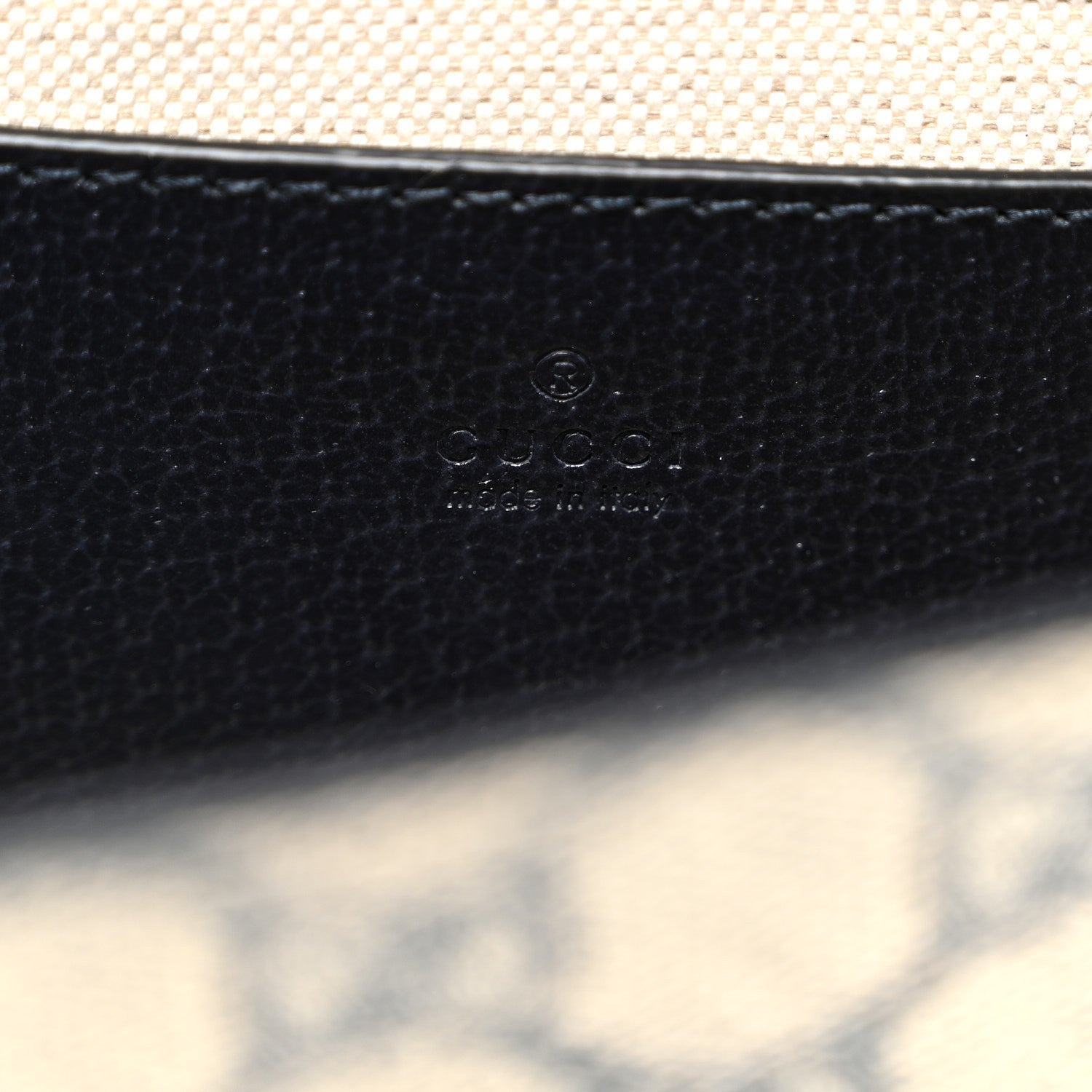 Gucci GG Supreme Monogram Textured Dollar Calfskin Web Mini Ophidia Envelope Shoulder Bag Beige Blue 6 of 10
