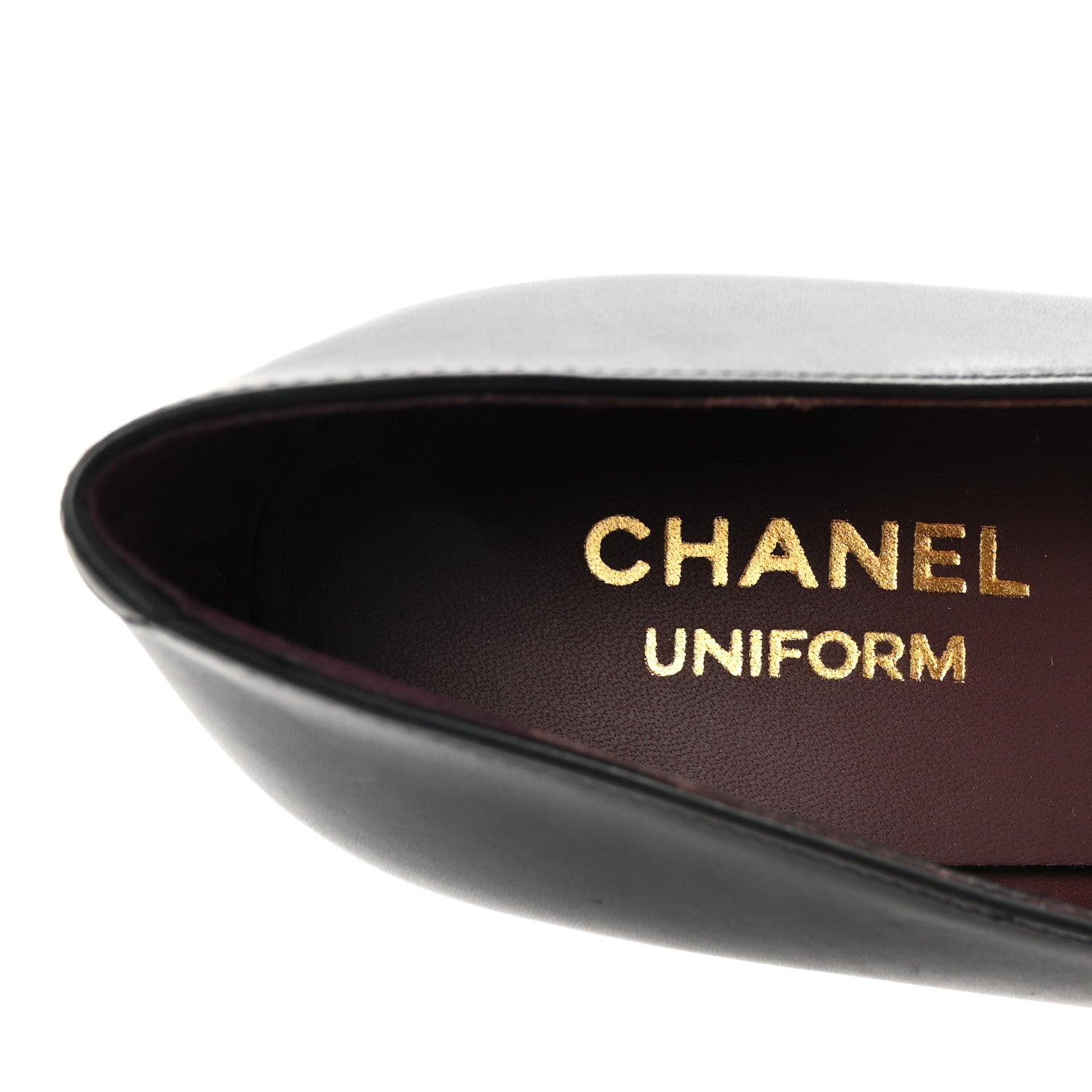 Chanel Lambskin Cap Toe CC Uniform Pumps 38 Black 8 of 9