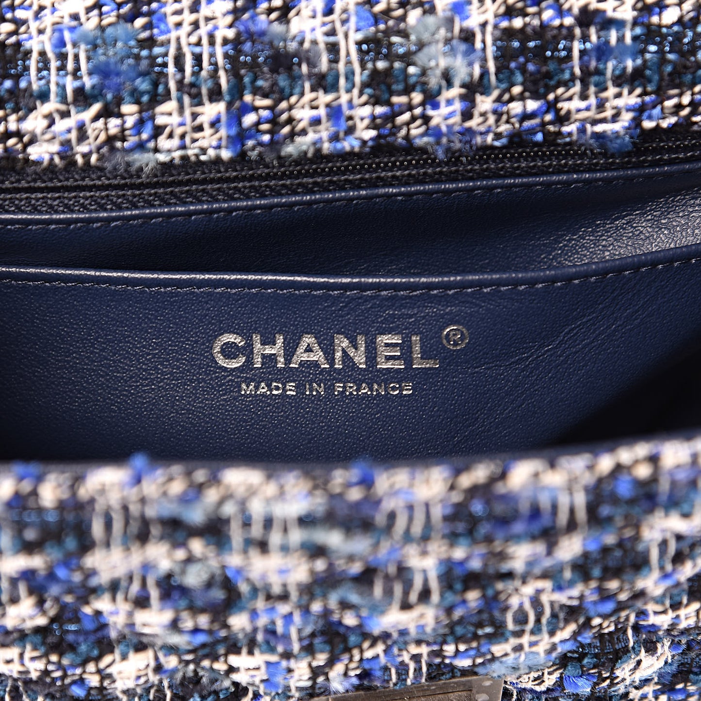 Tweed Quilted 2.55 Reissue Mini Flap Blue