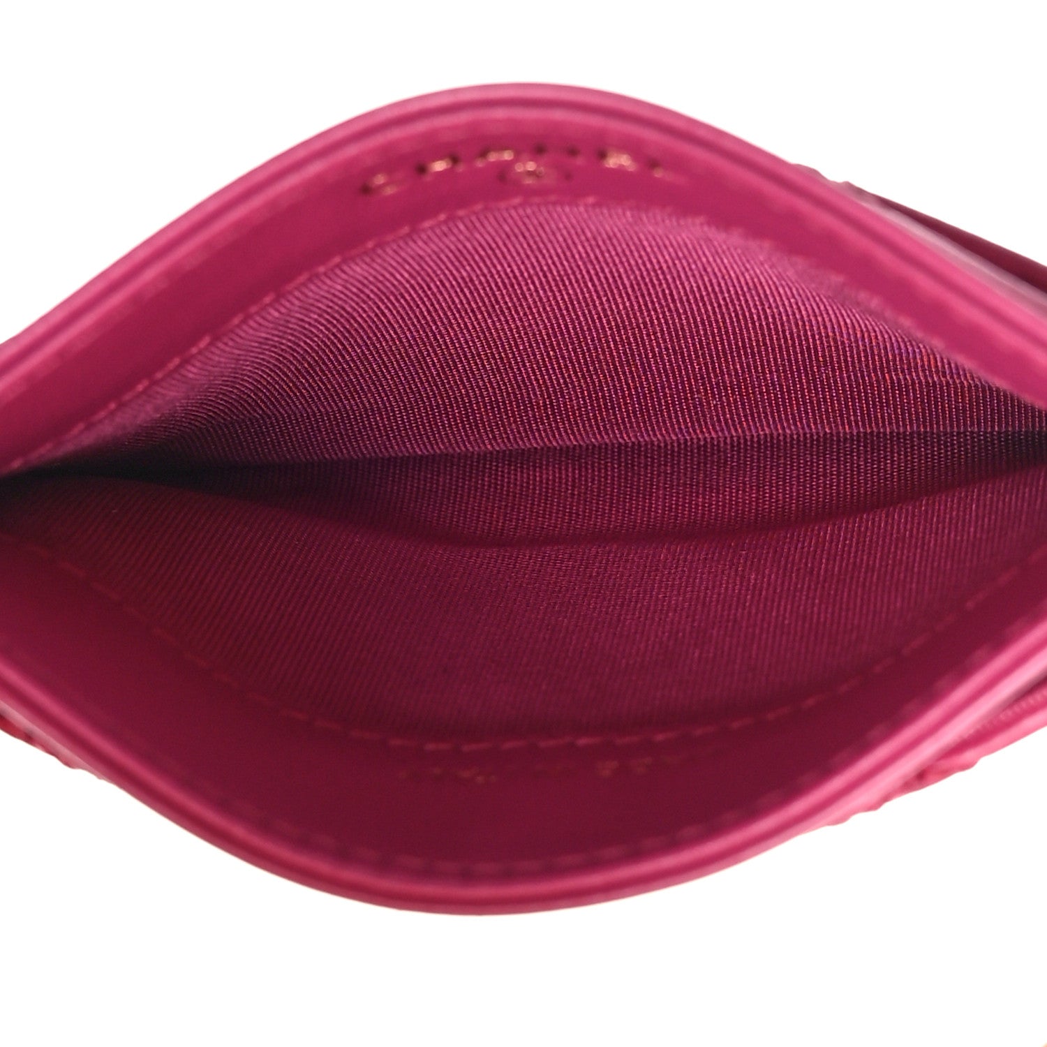 Chanel Caviar Quilted Card Holder Pink 5 of 10